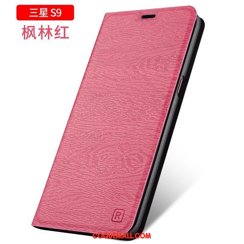 Étui Samsung Galaxy S9 Or Rose Tout Compris Étoile, Coque Samsung Galaxy S9 Protection Étui En Cuir