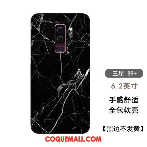 Étui Samsung Galaxy S9+ Ornements Suspendus Incassable Rose, Coque Samsung Galaxy S9+ Noir Fluide Doux