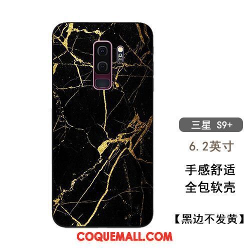 Étui Samsung Galaxy S9+ Ornements Suspendus Incassable Rose, Coque Samsung Galaxy S9+ Noir Fluide Doux