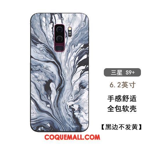 Étui Samsung Galaxy S9+ Ornements Suspendus Incassable Rose, Coque Samsung Galaxy S9+ Noir Fluide Doux