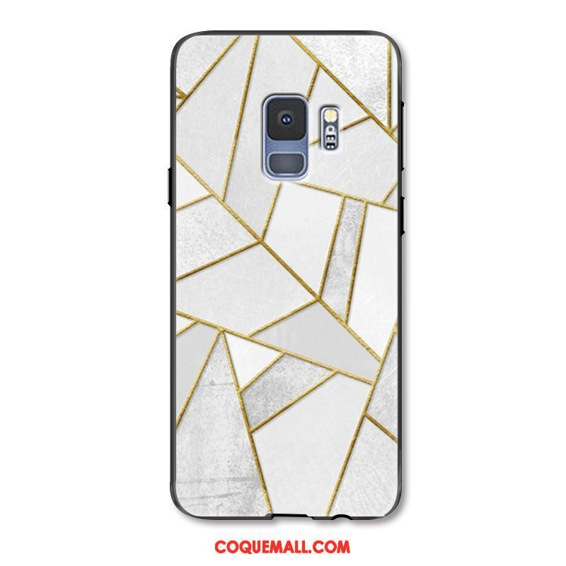 Étui Samsung Galaxy S9 Protection Blanc Tendance, Coque Samsung Galaxy S9 Personnalité Téléphone Portable