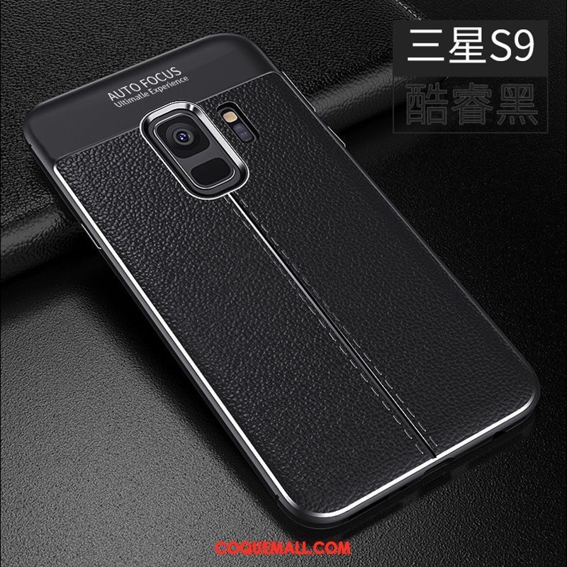 Étui Samsung Galaxy S9 Protection Tout Compris Étoile, Coque Samsung Galaxy S9 Noir Étui En Cuir