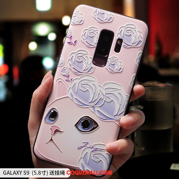 Étui Samsung Galaxy S9+ Protection Étoile Rose, Coque Samsung Galaxy S9+ Tout Compris Incassable