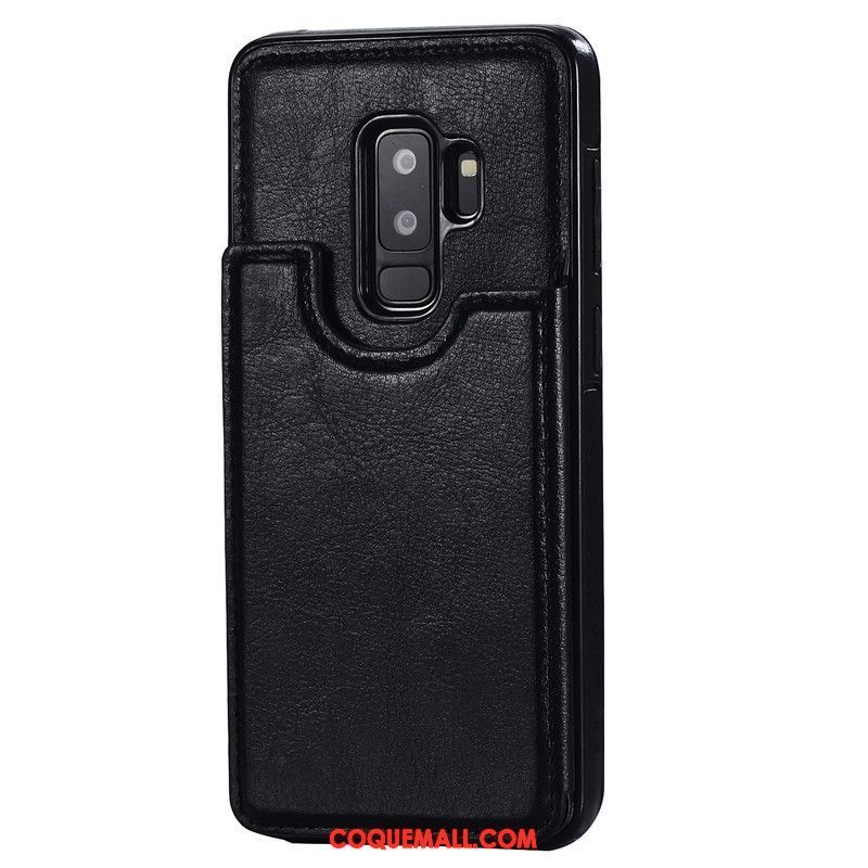 Étui Samsung Galaxy S9+ Rouge Étui En Cuir Téléphone Portable, Coque Samsung Galaxy S9+ Incassable Clamshell