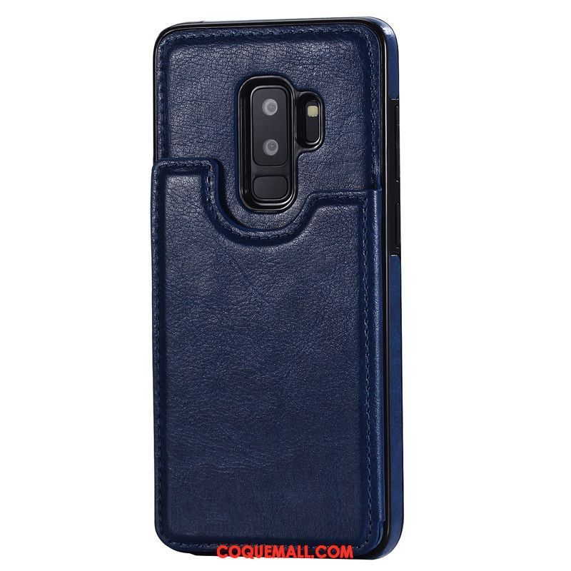 Étui Samsung Galaxy S9+ Rouge Étui En Cuir Téléphone Portable, Coque Samsung Galaxy S9+ Incassable Clamshell