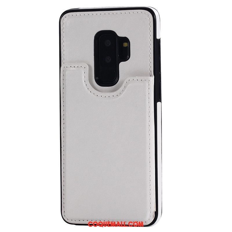 Étui Samsung Galaxy S9+ Rouge Étui En Cuir Téléphone Portable, Coque Samsung Galaxy S9+ Incassable Clamshell