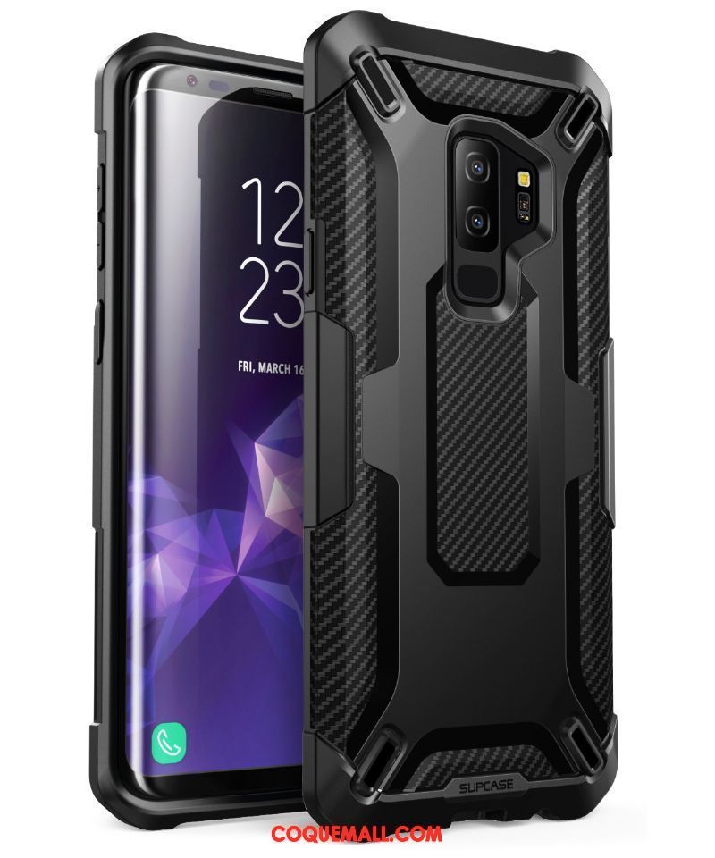 Étui Samsung Galaxy S9+ Sentir Incassable Délavé En Daim, Coque Samsung Galaxy S9+ Étoile Téléphone Portable