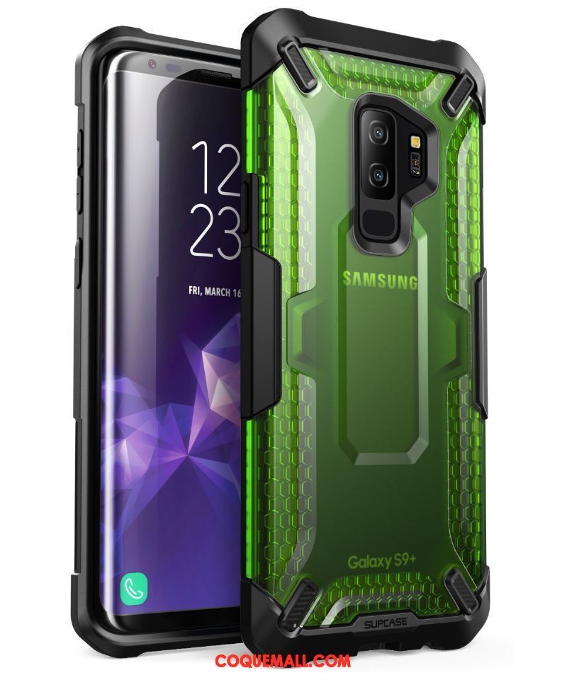 Étui Samsung Galaxy S9+ Sentir Incassable Délavé En Daim, Coque Samsung Galaxy S9+ Étoile Téléphone Portable