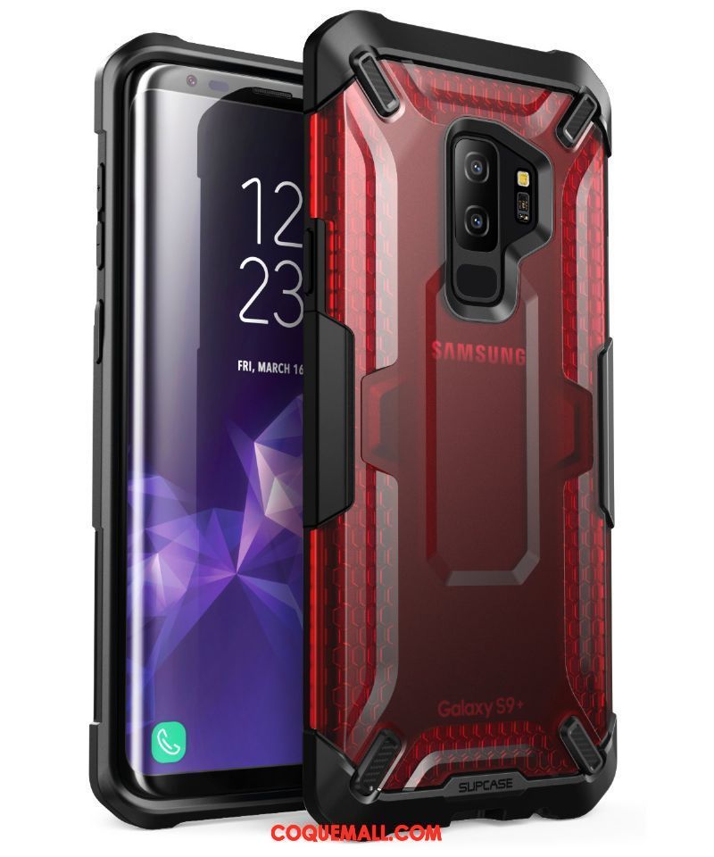 Étui Samsung Galaxy S9+ Sentir Incassable Délavé En Daim, Coque Samsung Galaxy S9+ Étoile Téléphone Portable