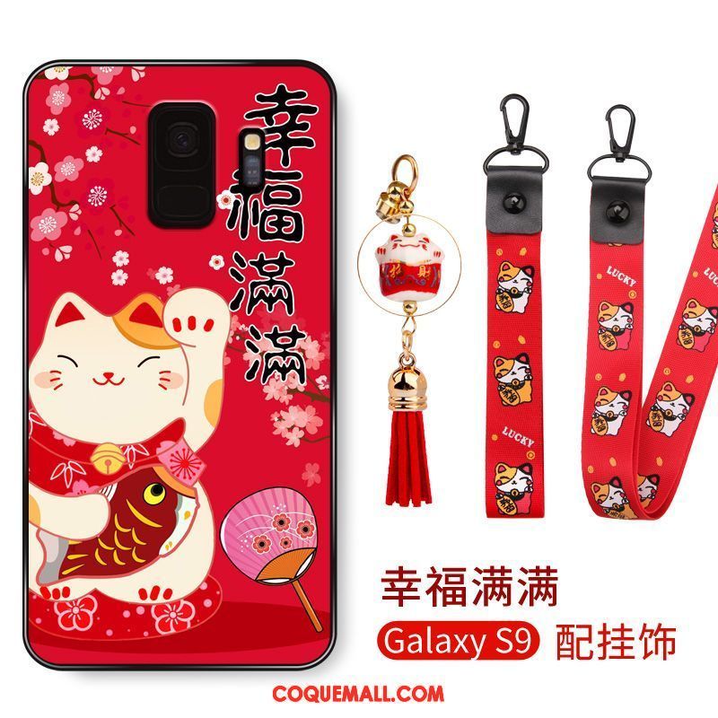 Étui Samsung Galaxy S9 Silicone Fluide Doux Tout Compris, Coque Samsung Galaxy S9 Incassable Chat