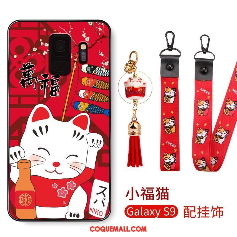 Étui Samsung Galaxy S9 Silicone Fluide Doux Tout Compris, Coque Samsung Galaxy S9 Incassable Chat