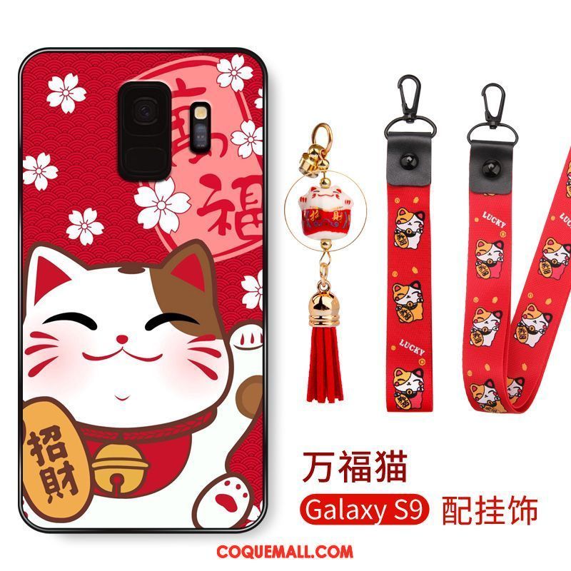 Étui Samsung Galaxy S9 Silicone Fluide Doux Tout Compris, Coque Samsung Galaxy S9 Incassable Chat