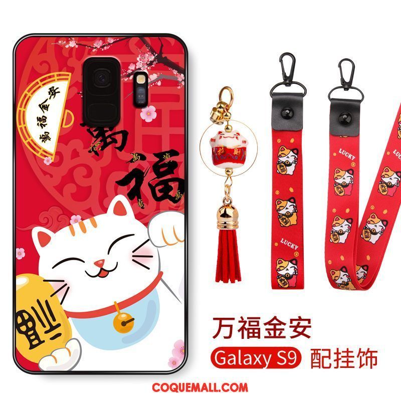 Étui Samsung Galaxy S9 Silicone Fluide Doux Tout Compris, Coque Samsung Galaxy S9 Incassable Chat