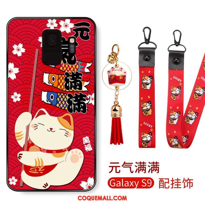 Étui Samsung Galaxy S9 Silicone Fluide Doux Tout Compris, Coque Samsung Galaxy S9 Incassable Chat