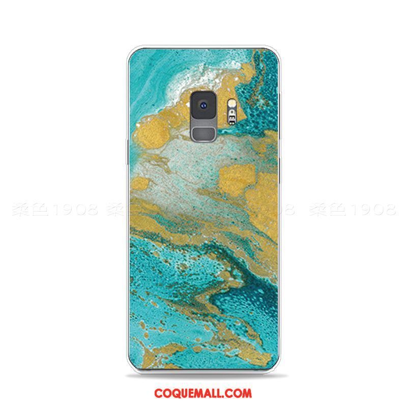 Étui Samsung Galaxy S9 Silicone Modèle Fleurie Noir, Coque Samsung Galaxy S9 Créatif Fluide Doux