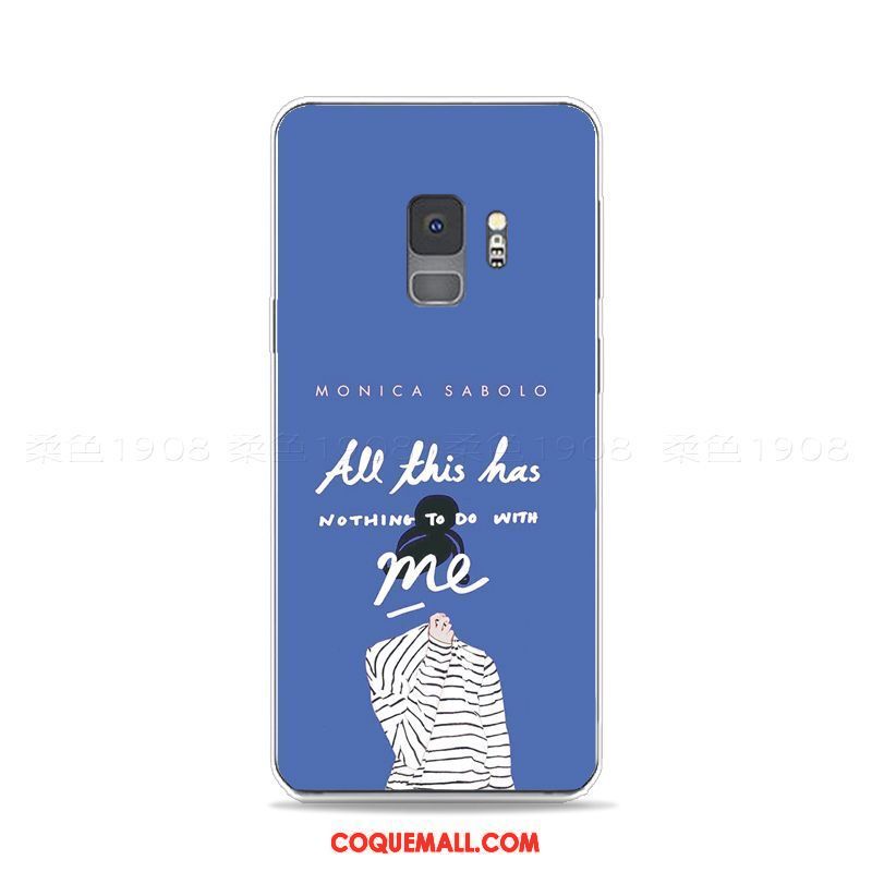 Étui Samsung Galaxy S9 Silicone Rouge Art, Coque Samsung Galaxy S9 Étoile Fluide Doux