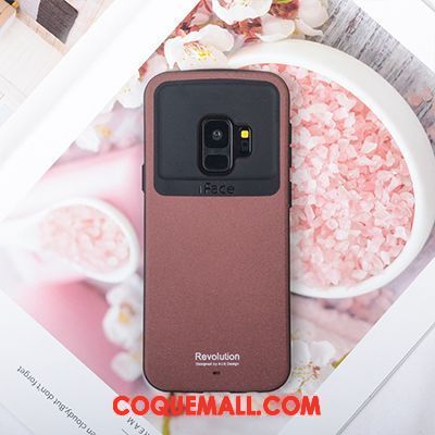 Étui Samsung Galaxy S9 Silicone Tout Compris Délavé En Daim, Coque Samsung Galaxy S9 Téléphone Portable Rouge