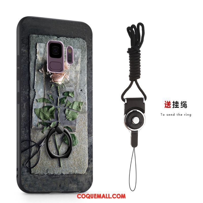 Étui Samsung Galaxy S9 Tout Compris Incassable Ornements Suspendus, Coque Samsung Galaxy S9 Gaufrage Étoile