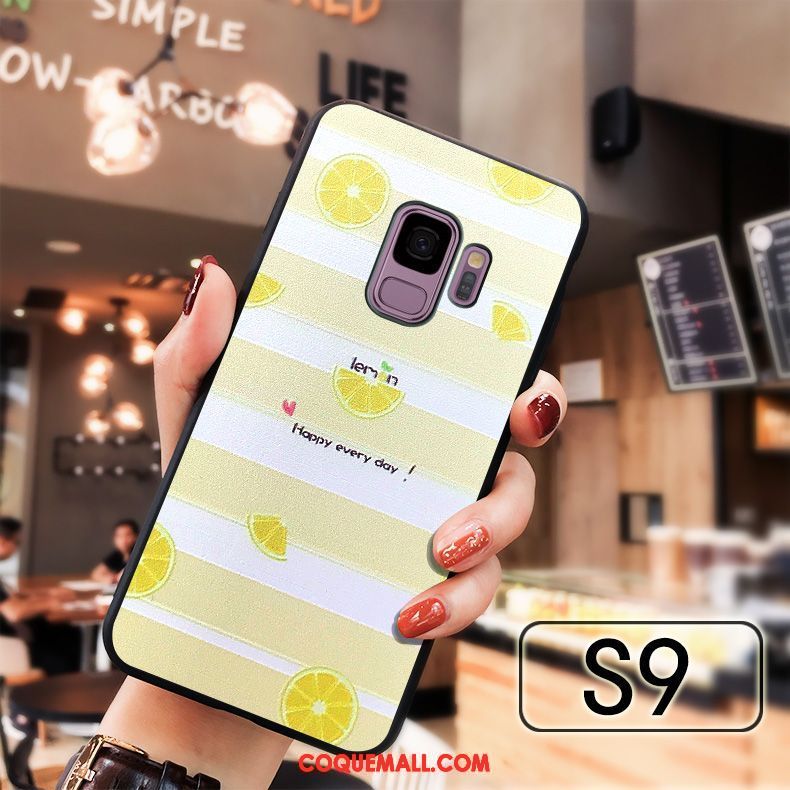 Étui Samsung Galaxy S9 Tout Compris Incassable Étoile, Coque Samsung Galaxy S9 Fruit Fluide Doux