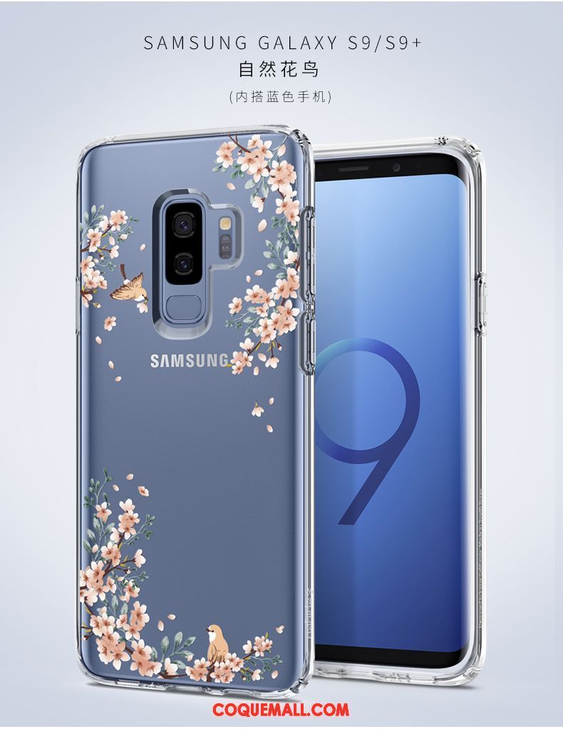 Étui Samsung Galaxy S9+ Tout Compris Personnalité Violet, Coque Samsung Galaxy S9+ Créatif Silicone