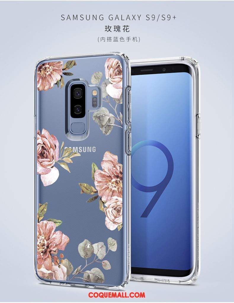 Étui Samsung Galaxy S9+ Tout Compris Personnalité Violet, Coque Samsung Galaxy S9+ Créatif Silicone