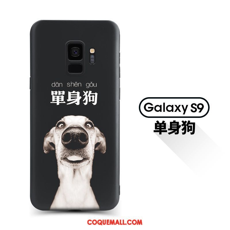 Étui Samsung Galaxy S9 Téléphone Portable Noir Fluide Doux, Coque Samsung Galaxy S9 Étoile Créatif