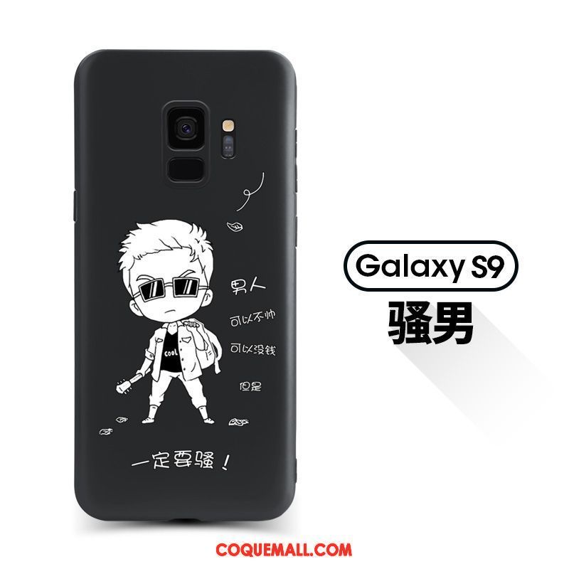 Étui Samsung Galaxy S9 Téléphone Portable Noir Fluide Doux, Coque Samsung Galaxy S9 Étoile Créatif