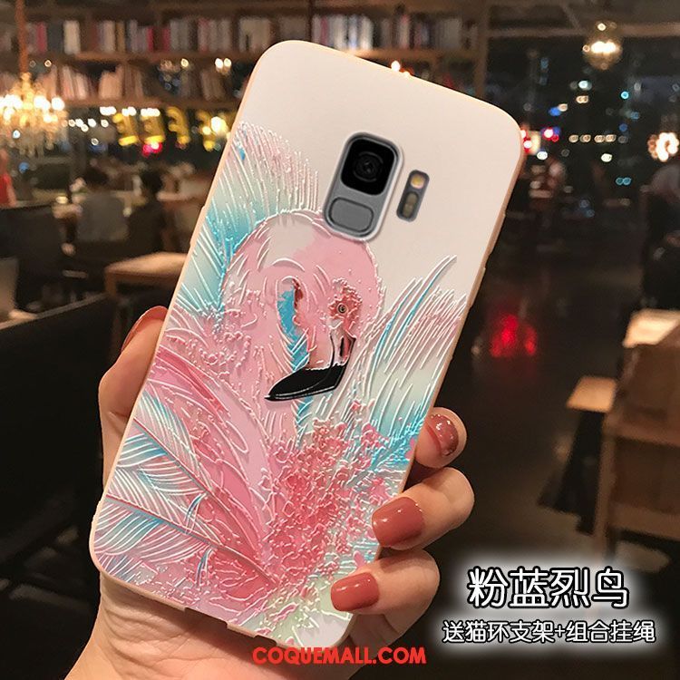 Étui Samsung Galaxy S9 Téléphone Portable Personnalité Net Rouge, Coque Samsung Galaxy S9 Tout Compris Silicone