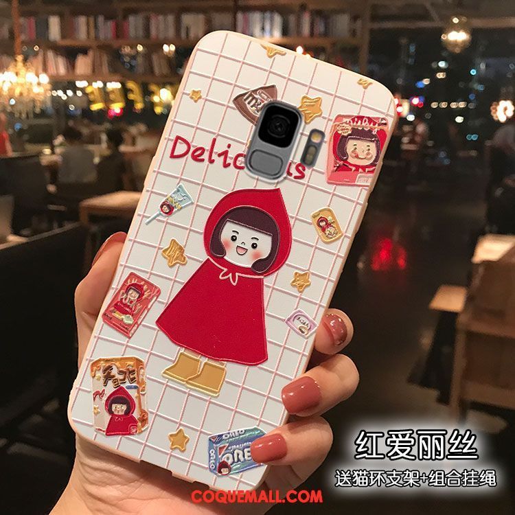 Étui Samsung Galaxy S9 Téléphone Portable Rose Silicone, Coque Samsung Galaxy S9 Étoile Dessin Animé