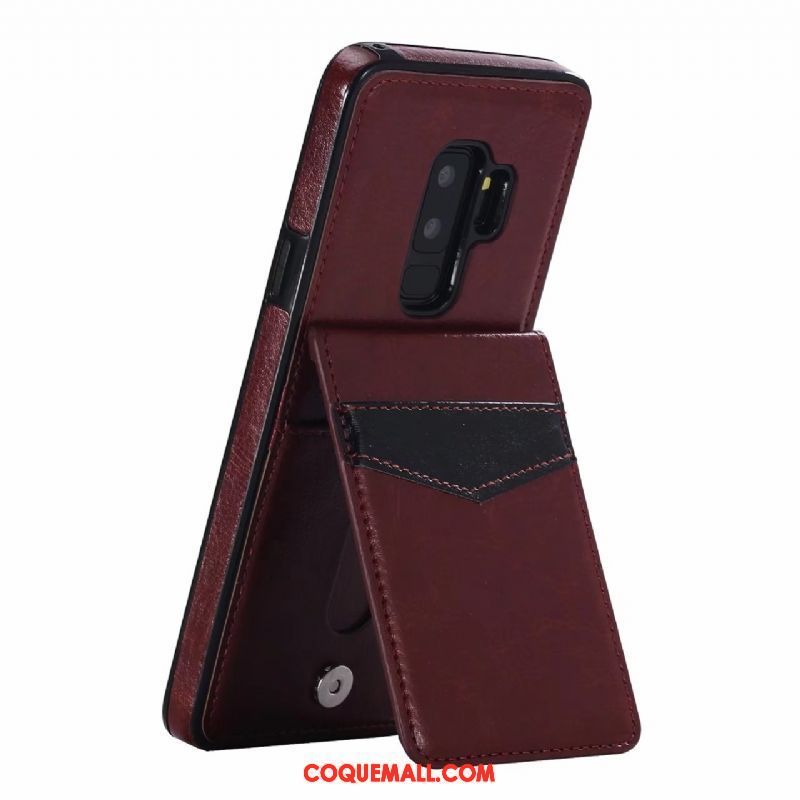 Étui Samsung Galaxy S9+ Téléphone Portable Support Étui En Cuir, Coque Samsung Galaxy S9+ Carte Étoile