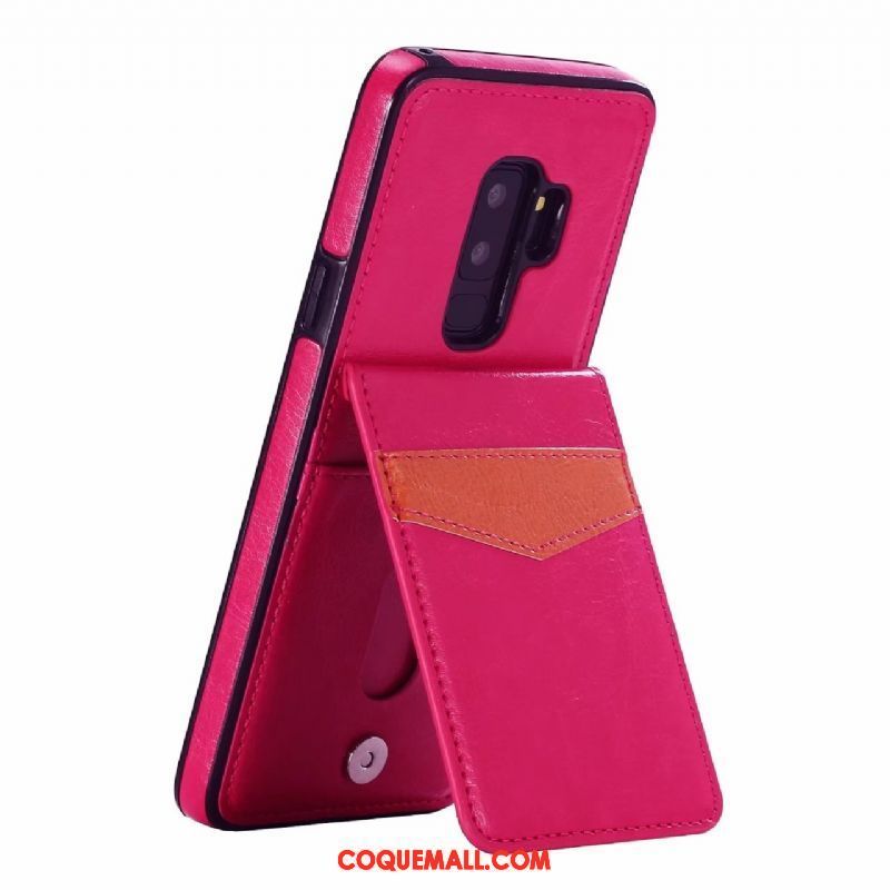 Étui Samsung Galaxy S9+ Téléphone Portable Support Étui En Cuir, Coque Samsung Galaxy S9+ Carte Étoile