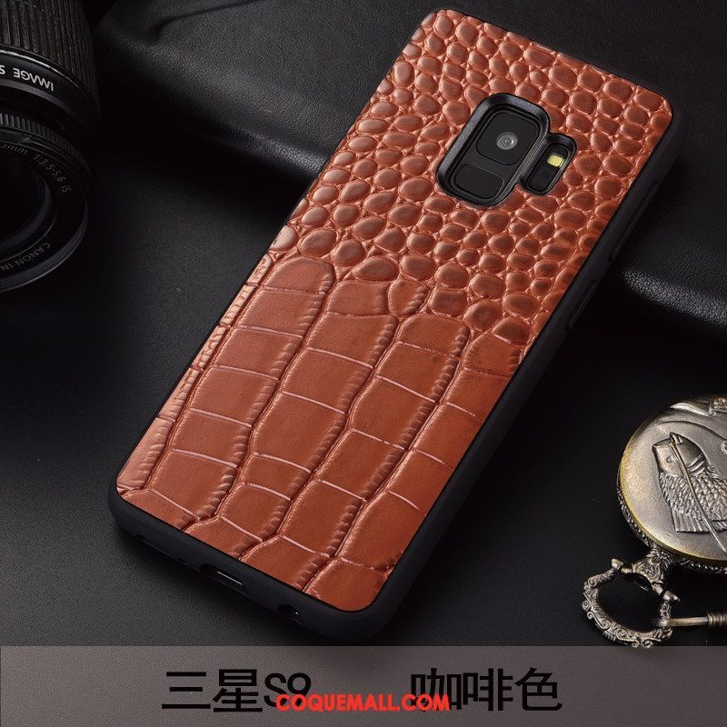 Étui Samsung Galaxy S9 Téléphone Portable Tout Compris Protection, Coque Samsung Galaxy S9 Modèle Fleurie Couvercle Arrière