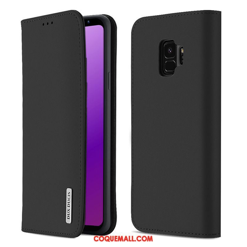 Étui Samsung Galaxy S9 Téléphone Portable Étoile Cuir, Coque Samsung Galaxy S9 Incassable Braun