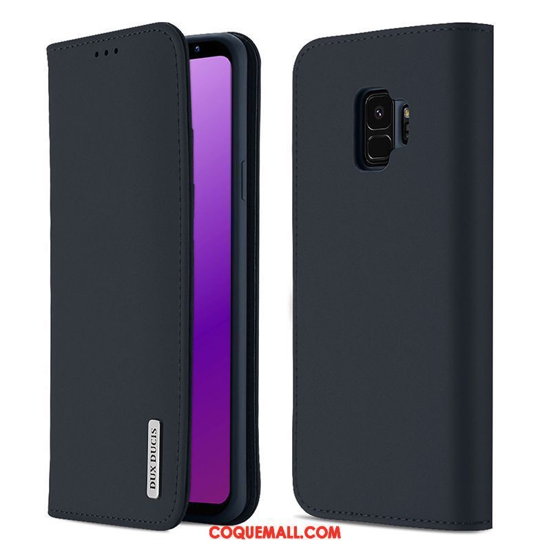 Étui Samsung Galaxy S9 Téléphone Portable Étoile Cuir, Coque Samsung Galaxy S9 Incassable Braun