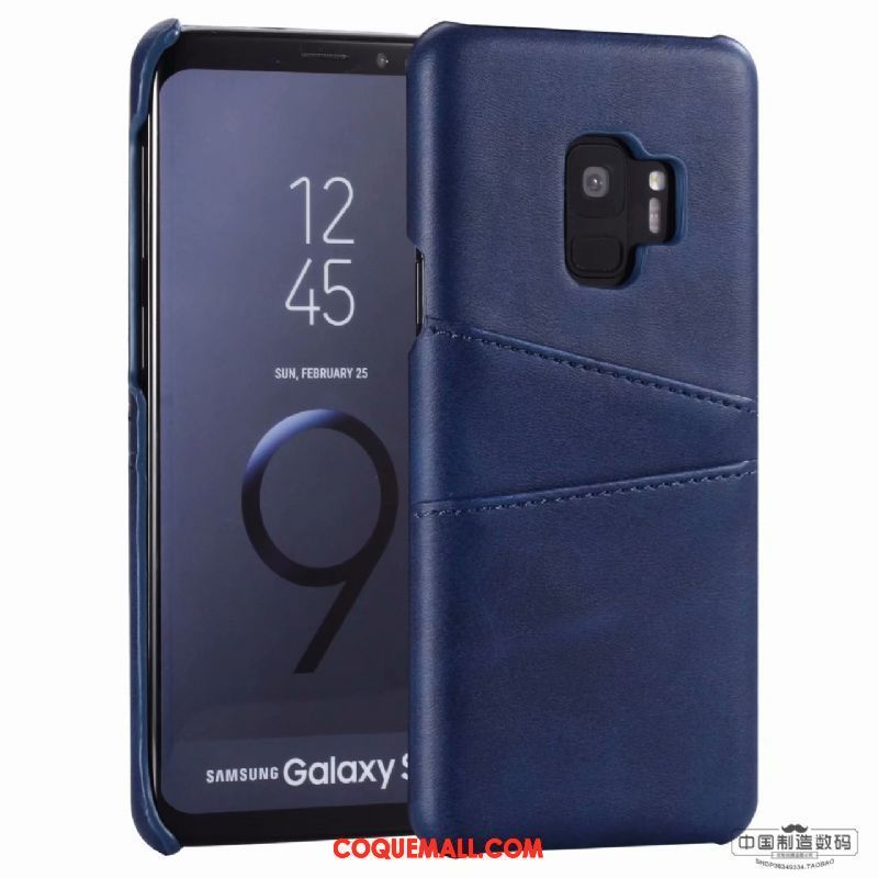 Étui Samsung Galaxy S9 Étoile Cuir Véritable Jaune, Coque Samsung Galaxy S9 Étui En Cuir Protection