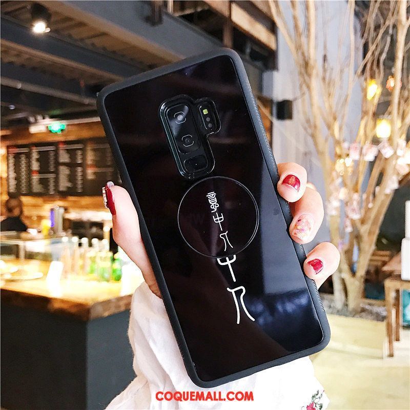 Étui Samsung Galaxy S9+ Étoile Personnalité Créatif, Coque Samsung Galaxy S9+ Noir Tout Compris