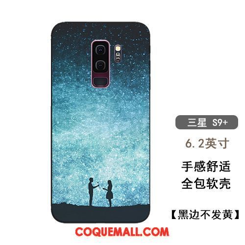 Étui Samsung Galaxy S9+ Étoile Silicone Tout Compris, Coque Samsung Galaxy S9+ Incassable Beau