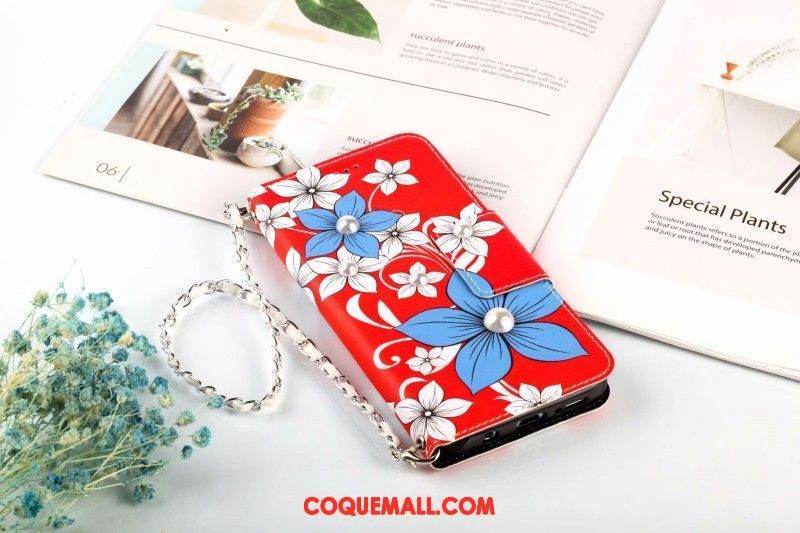 Étui Samsung Galaxy S9+ Étui En Cuir Téléphone Portable Fleur, Coque Samsung Galaxy S9+ Chaîne Étoile