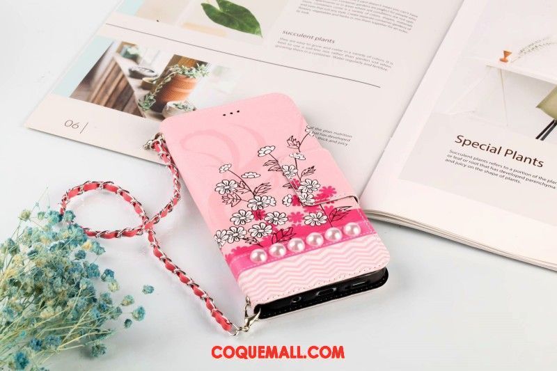 Étui Samsung Galaxy S9+ Étui En Cuir Téléphone Portable Fleur, Coque Samsung Galaxy S9+ Chaîne Étoile