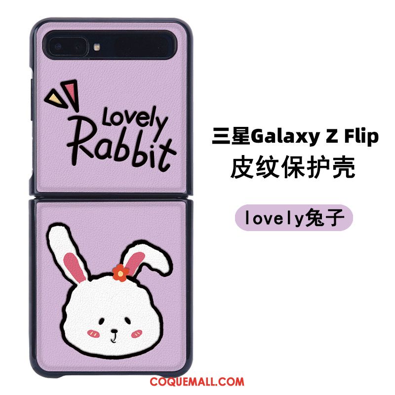 Étui Samsung Z Flip Cuir Modèle Fleurie Charmant, Coque Samsung Z Flip Gaufrage Protection