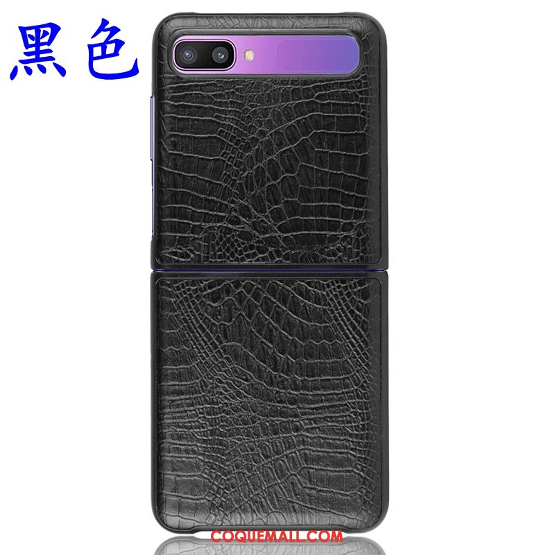 Étui Samsung Z Flip Difficile Crocodile Modèle Téléphone Portable, Coque Samsung Z Flip Cuir Mode