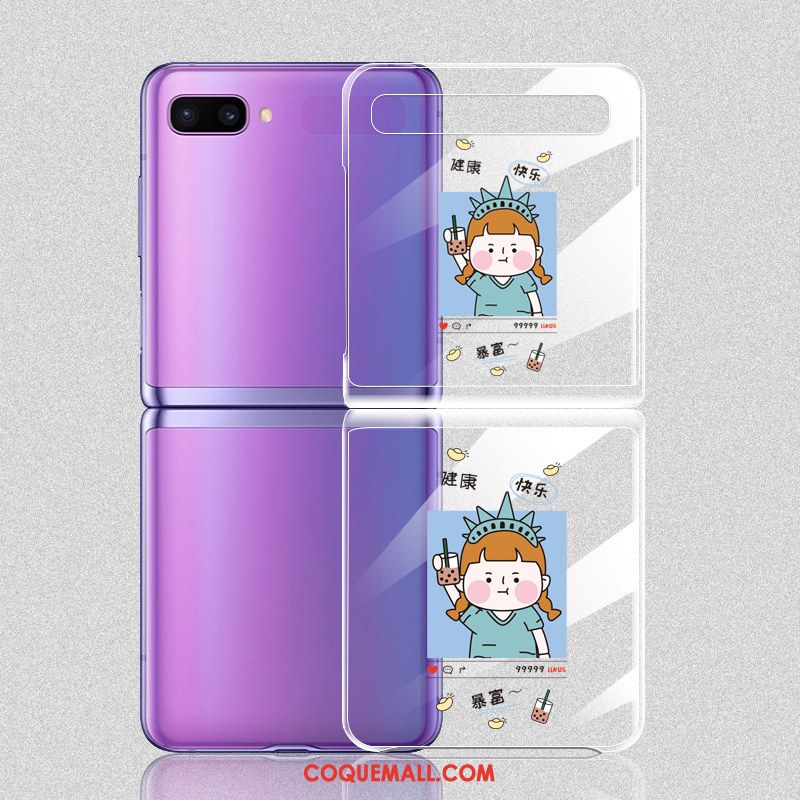 Étui Samsung Z Flip Téléphone Portable Amoureux Dessin Animé, Coque Samsung Z Flip Plier Marque De Tendance