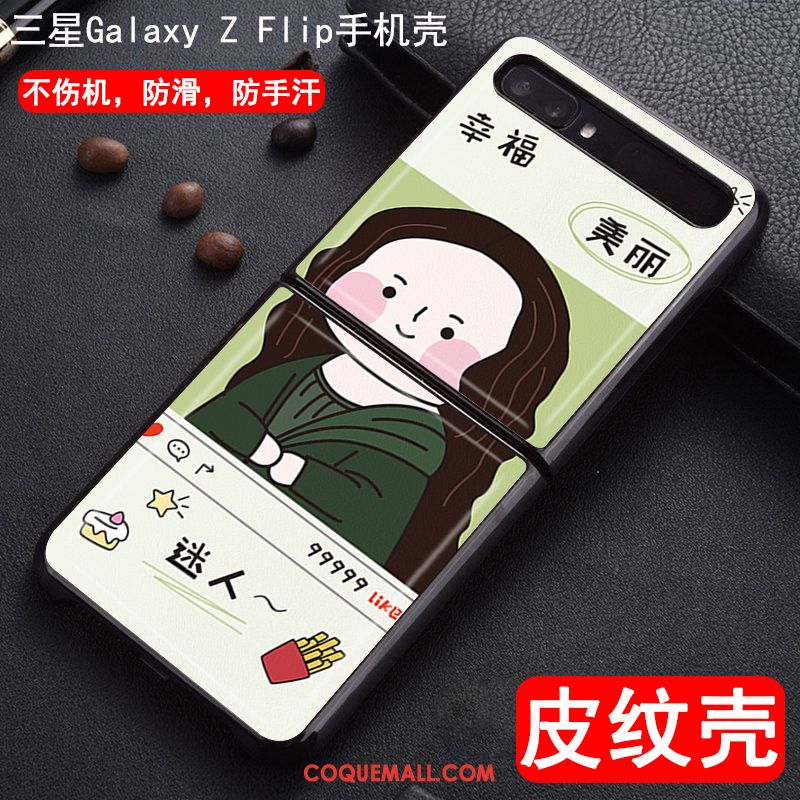 Étui Samsung Z Flip Téléphone Portable Personnalisé Plier, Coque Samsung Z Flip En Cuir Modèle Fleurie