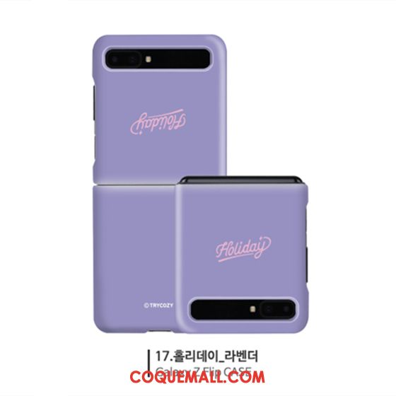 Étui Samsung Z Flip Violet Rouge Difficile, Coque Samsung Z Flip Petit Téléphone Portable