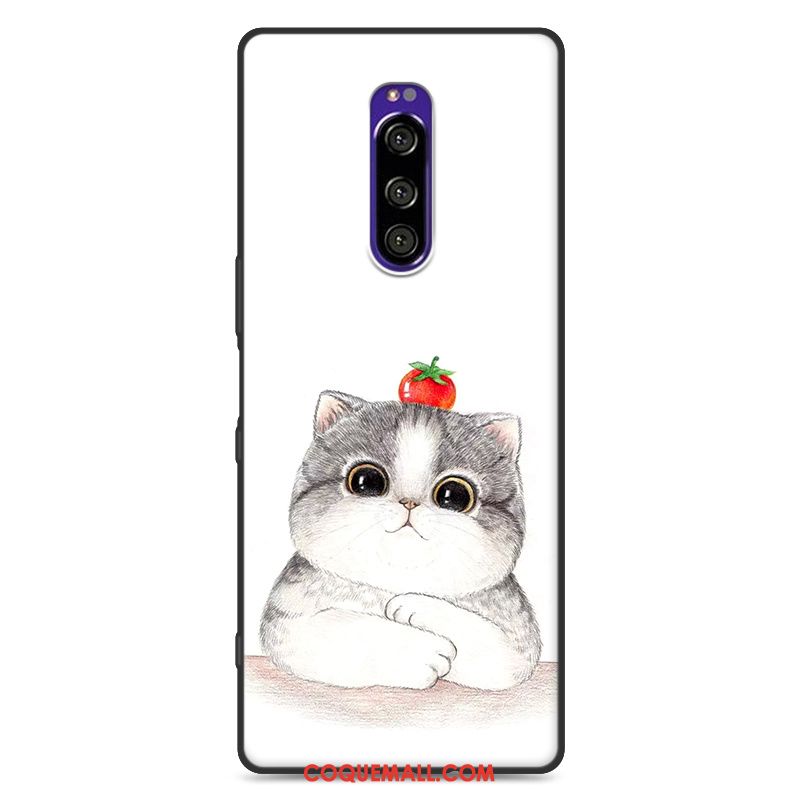 Étui Sony Xperia 1 Dessin Animé Fluide Doux Protection, Coque Sony Xperia 1 Rouge Drôle