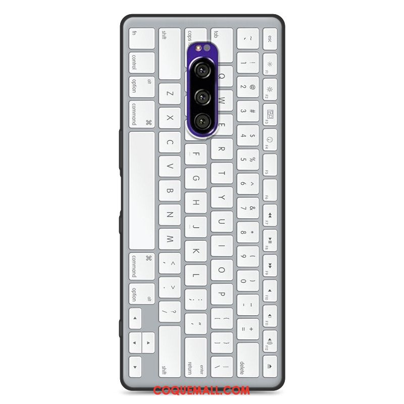 Étui Sony Xperia 1 Dessin Animé Fluide Doux Protection, Coque Sony Xperia 1 Rouge Drôle