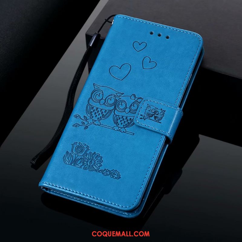 Étui Sony Xperia 1 En Cuir Téléphone Portable Incassable, Coque Sony Xperia 1 Protection Bleu