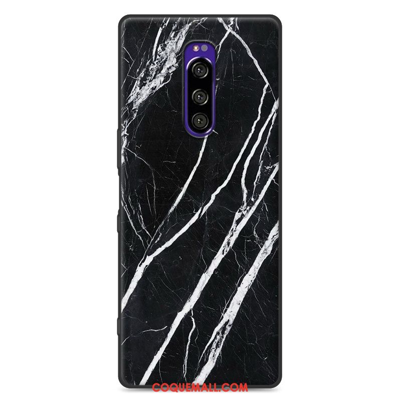 Étui Sony Xperia 1 Fluide Doux Grain De Bois Incassable, Coque Sony Xperia 1 Simple Marque De Tendance Braun