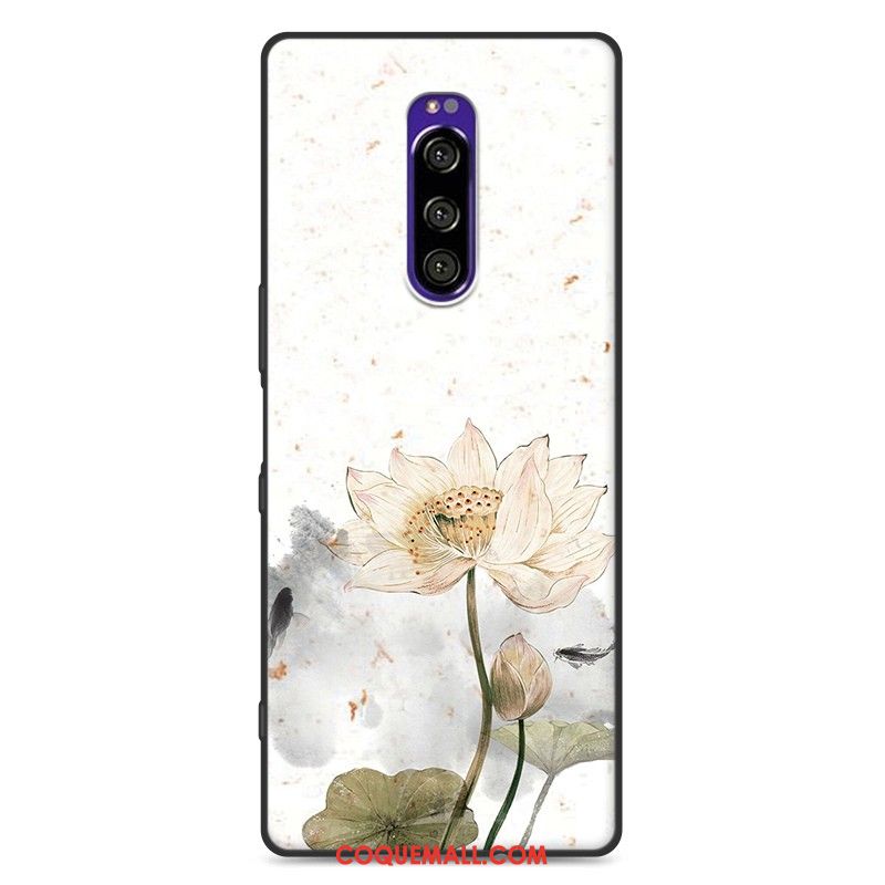 Étui Sony Xperia 1 Fluide Doux Téléphone Portable Style Chinois, Coque Sony Xperia 1 Vent Créatif