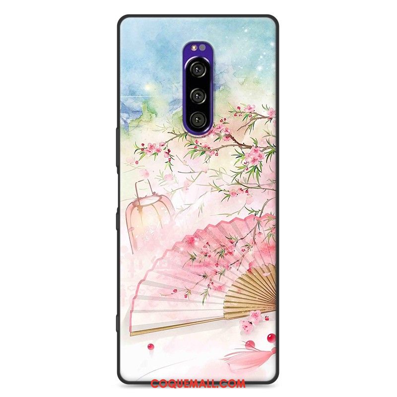 Étui Sony Xperia 1 Fluide Doux Téléphone Portable Style Chinois, Coque Sony Xperia 1 Vent Créatif